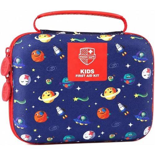 Swiss Safe First Aid Kit for Kids 246 Pieces - for Travel, Home & Car Emergency Kit, Baby & Toddler First Aid, Small Portable Kit with Mini Bag
