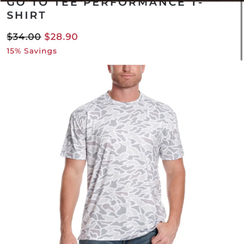 Burlebo Men's White Camo Go To Tee Performance T-Shirt | Cavender's