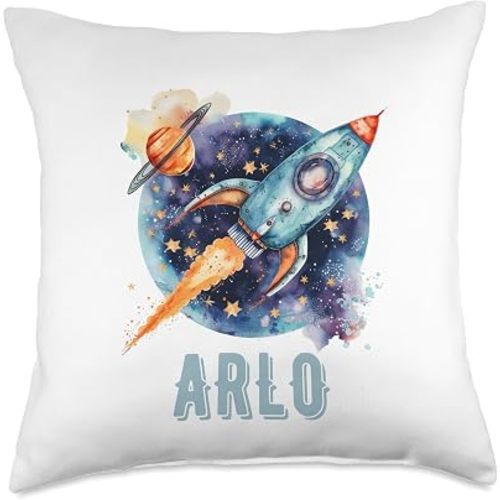 ARLO Name Baby Boy Nursery Room Theme Decor Gifts Throw Pillow