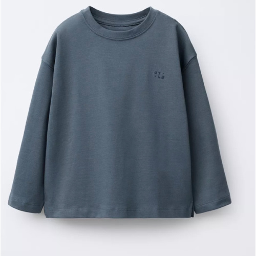 HEAVYWEIGHT EMBROIDERED T-SHIRT - Midnight blue | ZARA United States