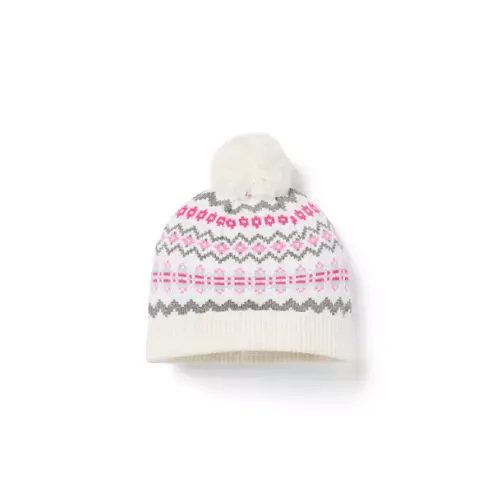 Cream And Sugar Fair Isle Fair Isle Pom Beanie by Janie and Jack