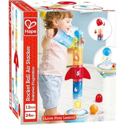 Hape: Rocket Ball Air Stacker&nbsp;- Sorting & Construction Stacking Toy - Hape | Maisonette