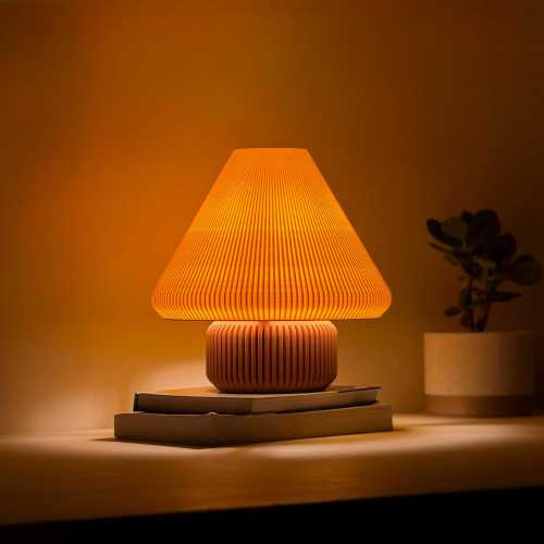 Minimalist Table Lamp with Warm Glow – Modern Bedside & Desk Lamp, Cozy Ambient Lighting, E26, E27 Bulb Holder