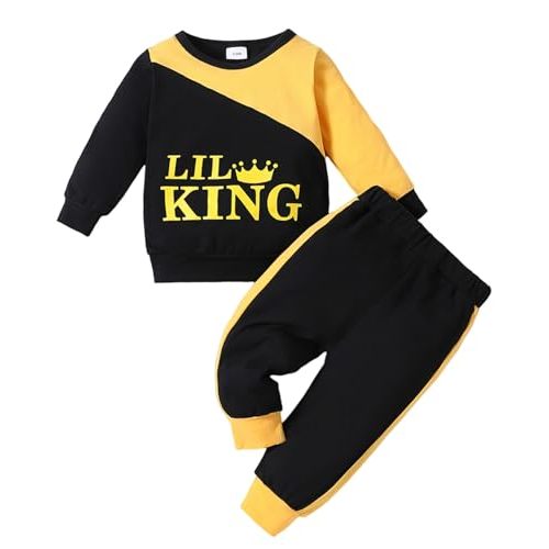 Yvowming Baby Boy Clothes Fall Clothes Truck Print Long Sleeve Pullover Tops + Pant Sets Toddler Winter Outfits