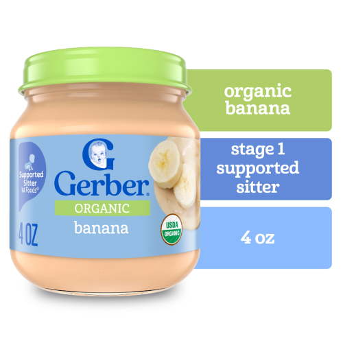 Gerber 1st Foods Organic for Baby Baby Food, Banana, 4 oz Jar