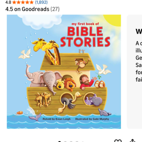 My First Book of Bible Stories - Children's Padded Board Book - Religious Stories