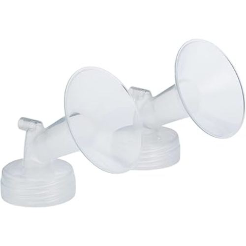 Motif Medical Luna Breast Pump Flange - Comfortable Breast Pump Flanges for Better Milk Flow & Pumping Ease - Ideal Flange Insert for Breastfeeding Moms (2 Shields, 19 mm)