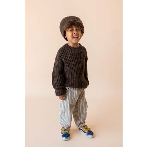 Chunky Knit Sweater in Espresso