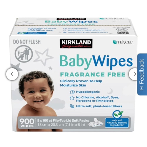 Kirkland Signature Baby Wipes Fragrance Free