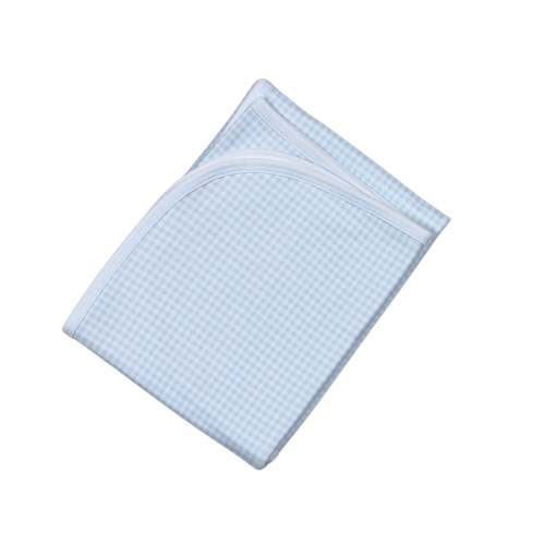BGG-016 Blue Gingham Receiving Blanket 28" x 29".