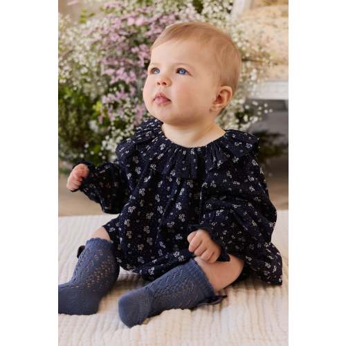 Organic Cotton Dominique Top - Maisie Navy