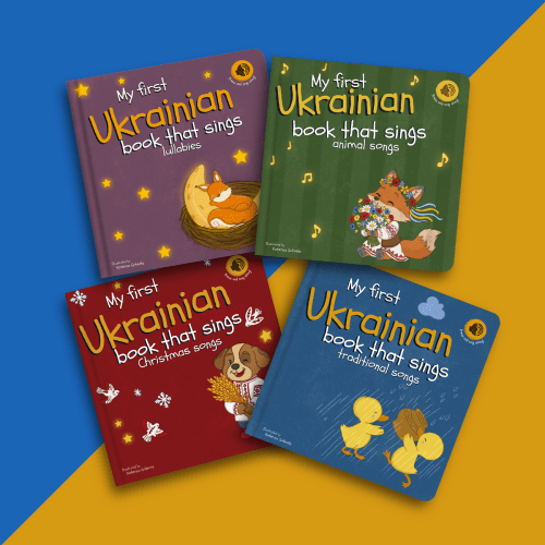Set of 4 Ukrainian books that sing – Lufi & Friends