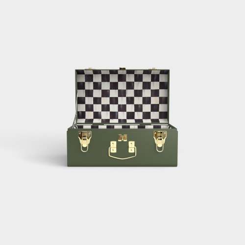 Mini Trunk - Green - Courtly Check / Embroidery