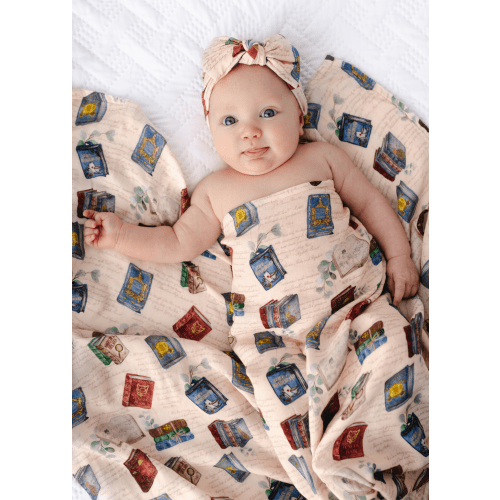Classic Books Swaddle Blanket – Little Crowns & Capes