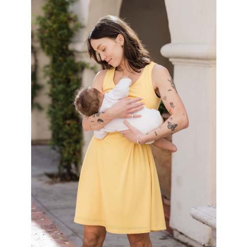 Penelope Crossover Nursing Dress | Navy