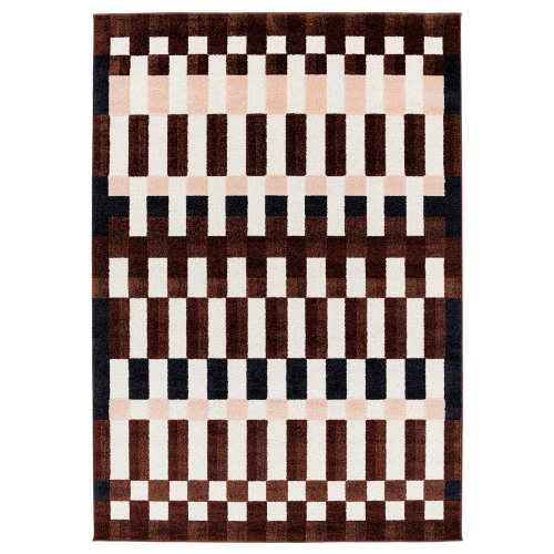 MARKBLÅMME Rug, low pile - multicolor/check pattern 5 ' 3 "x7 ' 7 "