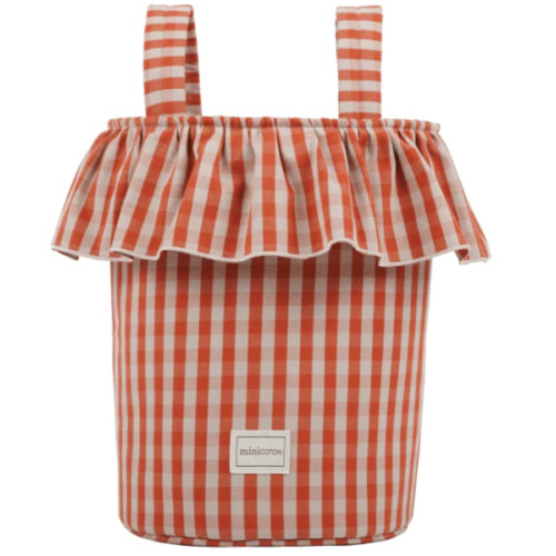 Stroller Basket Vichy - Rose + Red · Minicoton