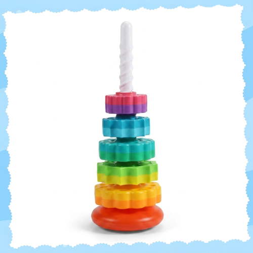 Jocossol Montessori Toys, Spin Stacking Baby Toy for 1-3 Year Olds
