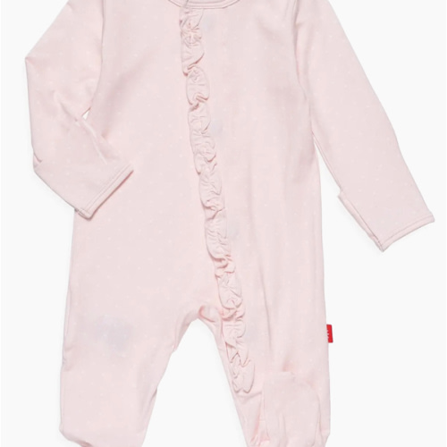 Magnetic Me Baby's Pin Dot Ruffle-Trimmed Footie | Saks Fifth Avenue