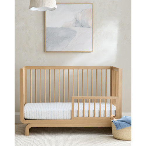 Organic Cotton Pattern Crib Sheet in Pink Brushstroke Dot