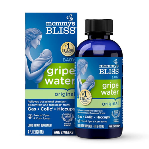 Mommy's Bliss Gripe Water Original, Infant Gas & Colic Relief, Gentle & Safe, 2 Weeks+, 4 Fl Oz (Pack of 1)
