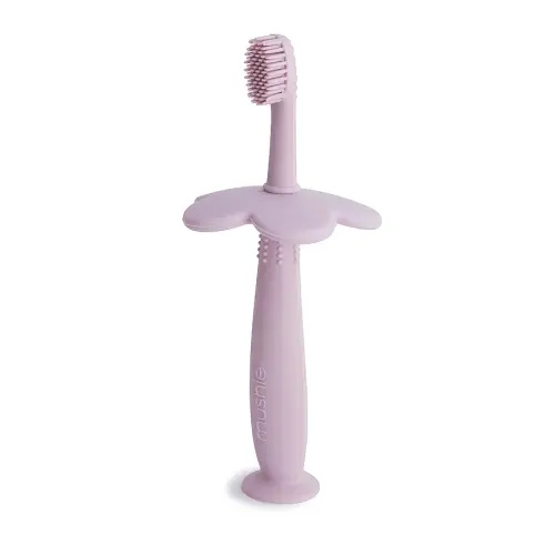 mushie Flower Toddler Training Toothbrush (Soft Lilac)