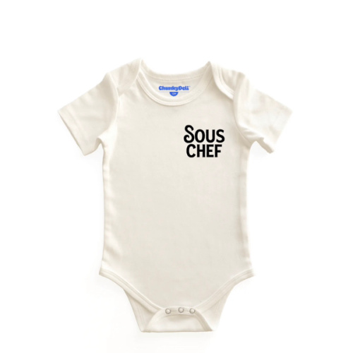 Sous Chef Baby Bodysuit | 100% Cotton and Machine Washable – Chunky Deli