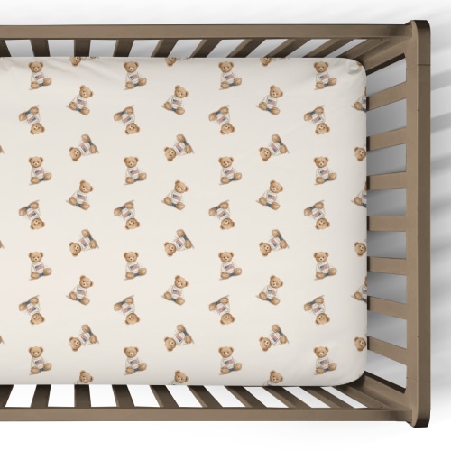 Sports Nursery: Vintage Teddy Bear Crib Sheet