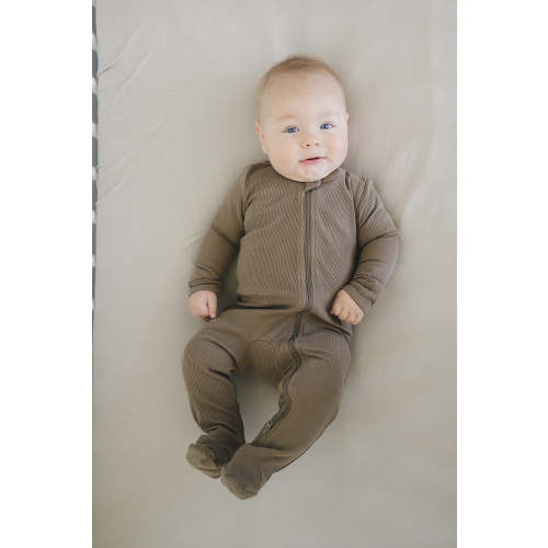 Cocoa Organic Cotton Ribbed Zipper - milk & baby – Milk & Baby