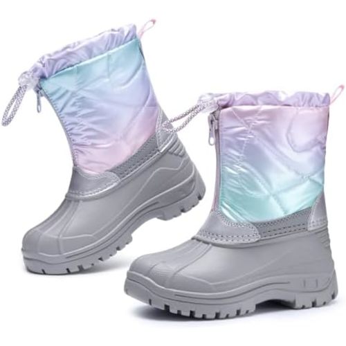 Stelle Girls Snow Boots with Zipper Kids Boys Winter Outdoor Boots