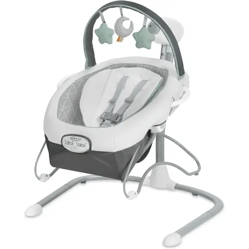 Graco Soothe ’n Sway LX Portable Baby Swing and Baby Bouncer Bouncer, Multi Direction Seat, 2 Speed Vibration, Derby
