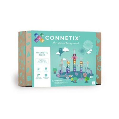 CONNETIX Magnetic Tiles Pastel Ball Run Building Blocks 106pc: Educational Creative Thinking, Creativity, Magnetic Building Components