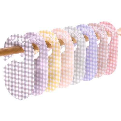 Baby Closet Dividers, 8 Double-Sided Baby Clothes Organizers, Checkerboard