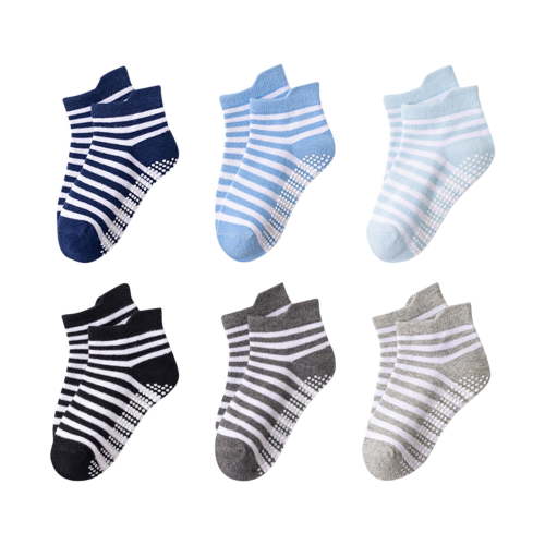 FAIWAD 6 Pairs Unisex Baby Toddler Non Grips Socks Infant Newborn Boys Girls Cotton Socks for 0-3 Years