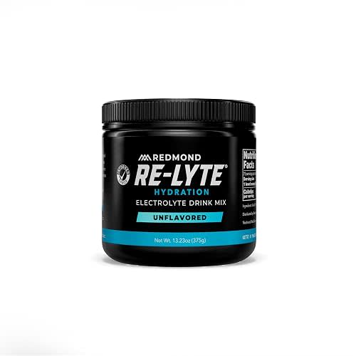 REDMOND Re-Lyte Sugar Free Electrolyte Powder Drink Mix (Unflavored)