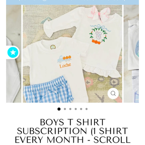 Boys T Shirt Subscription (1 Shirt Every Month for a year - Scroll Down for Subscription Option!)