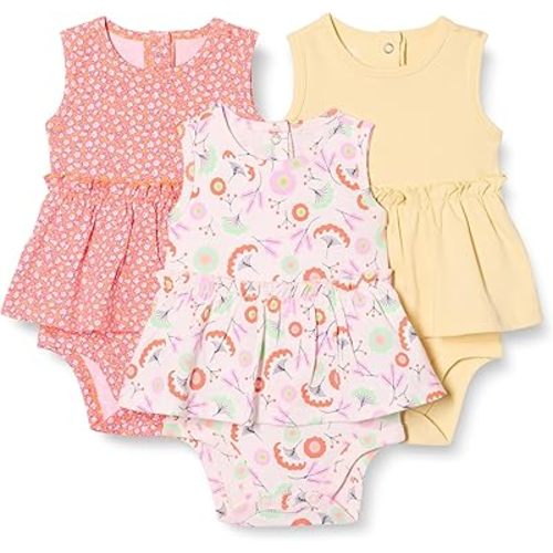 Amazon Essentials Vestido sin mangas para bebé, paquete de 3