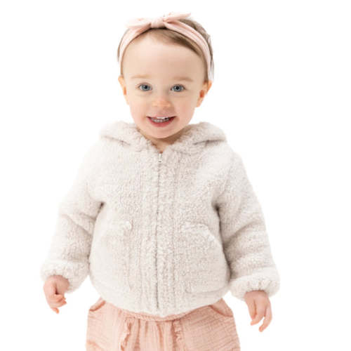 Chenille - Natural Hooded Jacket, 6-12