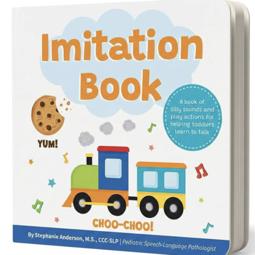 Imitation Book: Interactive & Fun Learn to Talk Board Book For Toddlers Ages 0-4, Written by a Speech Therapist