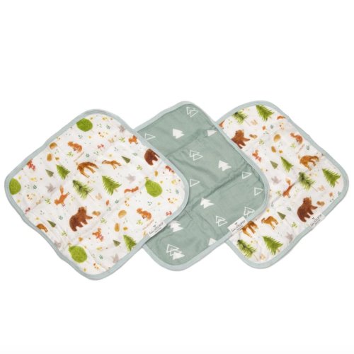 Wash Cloth Set, Forest Animals