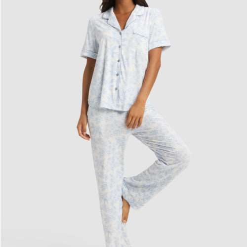 Women's Bamboo Stretch-Knit Short Sleeve & Pant PJ Set | Cozy Earth