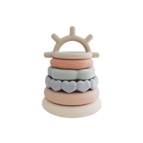 Classic Silicone Stacking Teething Ring Toy | Baby Dill
