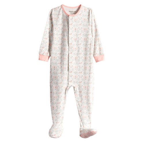 Baby Carousel Magnetic Footie, 12-18M, Pink