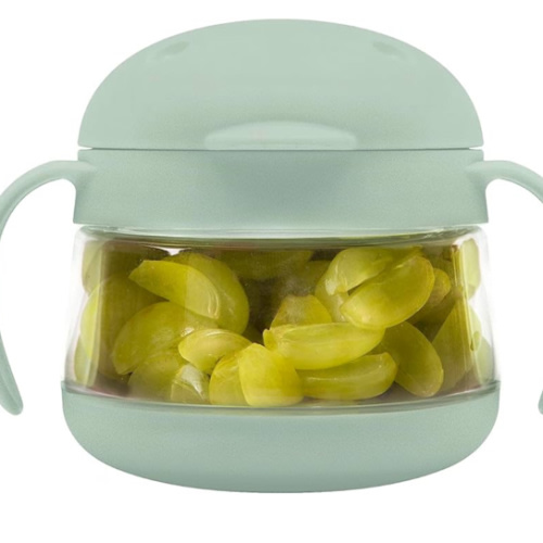 Ubbi Tweat Snack Containers for Kids & Toddlers, BPA-Free Tritan Spill-Proof Toddler Snack Cups, Portable Travel Food Storage, Sage Green