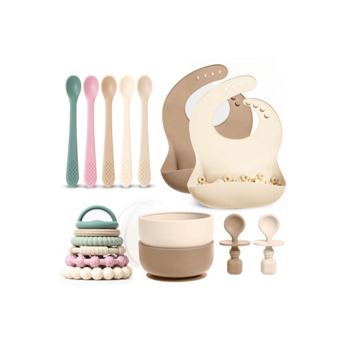 Silicone Baby Essentials Set 17-Piece, One Size