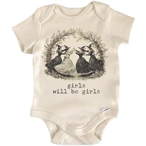 Witch Witches Girls Will Be Girls Halloween - Baby Boy Girl Clothes Bodysuit Funny Cute
