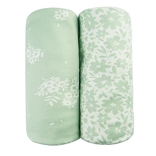 lasoftan Jersey Swaddle Blanket, Ultra Soft Stretchy Receiving Blanket, Newborn Swaddle Wrap for Boys & Girls, 40 x 30 inches, 2 Pcs