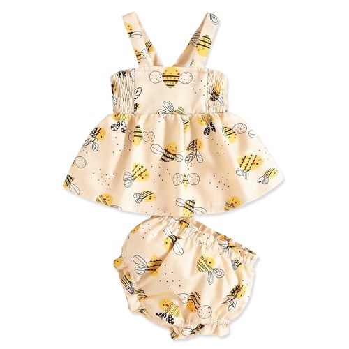 Newborn Baby Girl Clothes Summer Outfits Infant Ruffle Sleeveless Cute Bow Tank Tops 3 6 12 18 Months