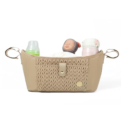 Universal Baby Stroller Organizer,Diaper Caddy Organizer with Adjustable Straps to Fits Nearly Any Strollers