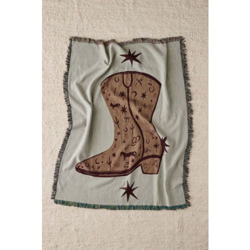 Tuft Luck UO Exclusive Doodle Boot Throw Blanket